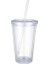 Düz Kapaklı 20OZ 20OZ Kubbe Kapaklı Süt Bardağı Çift Duvar Plastik Pipetli Içecek Bardakları Yeniden Kullanılabilir Temiz Su Şişesi Şeffaf Meyve Bardağı (Yurt Dışından) 1