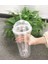 Düz Kapaklı 20OZ 20OZ Kubbe Kapaklı Süt Bardağı Çift Duvar Plastik Pipetli Içecek Bardakları Yeniden Kullanılabilir Temiz Su Şişesi Şeffaf Meyve Bardağı (Yurt Dışından) 2