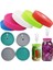 Gri Delikli 3 Adet Plastik Yeniden Kullanılabilir Mutfak Aracı Geniş Ağızlı Kavanoz Mühür Şişe Kapağı Bacalı Kapak 86MM Mason Kavanoz Kapağı Delikli (Yurt Dışından) 2