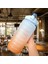 B-Orange 2000 ml 2 Litre Samanlı Su Şişesi Kadın Kızlar Büyük Taşınabilir Seyahat Şişeleri Spor Fitness Fincan Yaz Soğuk Su Zaman Ölçeği ile (Yurt Dışından) 1