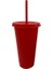 Kırmızı L Saman Kapaklı Bardak Yeniden Kullanılabilir Içme Tumbler Pp Noel Şenlikli Düz Renk Içme Drinkware Ev Için (Yurt Dışından) 1
