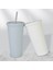 01 700 ml Çift Katmanlı Saman Bardak Yaz Soğuk Su Bardağı Kahve Kupa Sızdırmaz Plastik Saman ile Bardak Taşınabilir Buzlu Su Şişesi (Yurt Dışından) 2