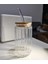 Stripes S Seti 48 Saat ile Birlikte Gönderilir 400/500 ml Şeffaf Içme Gereçleri Kahve Cam Pipetli Bardak Şarap Süt Bira Kola Suyu Soğuk Drinkware El Yapımı Kutu (Yurt Dışından) 1