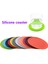 Yeşil 9 cm Silikon Dünya 10/9 cm Masa Mat Şeker Renk Bardak Altlığı Yuvarlak Bardak Altlığı Su Geçirmez Kaymaz Yalıtım Çay Altlığı Mat Bar Altlığı (Yurt Dışından) 3