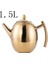 Altın 1.5l Yüksek Kaliteli Paslanmaz Çelik Çaydanlık Cezve Filtresi ile Otel Restoran Indüksiyon Ocak Çay Su Isıtıcısı Su Potu 1l/1.5l (Yurt Dışından) 1