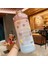 Pembe A Çıkartması ile 2l 64OZ 2 Litre Su Şişesi Motivasyon Içme Şişesi Zaman Işaretleyici Çıkartmaları ile Spor Su Şişesi Taşınabilir Yeniden Kullanılabilir Su Bardakları (Yurt Dışından) 1