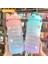 Pembe A Çıkartması ile 2l 64OZ 2 Litre Su Şişesi Motivasyon Içme Şişesi Zaman Işaretleyici Çıkartmaları ile Spor Su Şişesi Taşınabilir Yeniden Kullanılabilir Su Bardakları (Yurt Dışından) 2