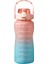 C Stil-Pembe 0.8l 2 Litre Spor Su Şişesi Samanlı Erkek Kadın Spor Su Şişeleri Açık Soğuk Su Bottlesc Zaman Işaretleyicili Drinkware (Yurt Dışından) 1