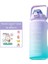 Mor Resimde Görüldüğü Gibi Su Şişesi 2 Litre Büyük Kapasiteli Çıkartmalar Içme Şişesi Açık Hava Sporları Sızdırmaz Buzlu Bardak Zaman Işaretleyicili Drinkware (Yurt Dışından) 1