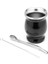Gri 230 ml Çay Bardağı Arjantin Yalıtımlı Saman Bardak Paslanmaz Çelik Mate Çay Bardağı Temizleme Fırçası ve Saman ile Basit Kabak Fincan 230 ml (Yurt Dışından) 5