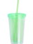 Yeşil 450ML Sevimli Su Şişesi Kahve Suyu Süt-Çay Kawaii Plastik Soğuk Bardaklar Kapaklı Saman Taşınabilir Yeniden Kullanılabilir Içme Suyu Şişesi (Yurt Dışından) 2