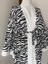 Krinkıl Kumaş Siyah Beyaz Zebra Desenli Kadın Kimono Tokalı Set 2