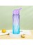 Mor Mavi Degrade 600ML 600ML Su Şişesi Uzay Kupası Yıldız Anason Açısal Degrade Saman Bardağı Açık Sızdırmaz Spor Su Isıtıcısı Içme Bardağı Su Şişesi (Yurt Dışından) 2