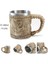 Fosil Ejderha Retro Ejderha Reçine Paslanmaz Çelik Bira Kupa Kafatası Şövalye Tankard Cadılar Bayramı Kahve Fincanı Yaratıcı Viking Çay Kupa Pub Bar Dekorasyon (Yurt Dışından) 1