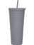 Gri 710ML Ater Şişe 710ML Yaz Caneca Su Bardağı Plastik Kapaklı ve Pipetli Boba Diamond Kahve Kupa Su Şişesi Bardakları Bubble Tea Makaro (Yurt Dışından) 1