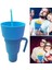 Mavi Snack Bardak 2 In 1 Çok Fonksiyonlu Renk Değiştirme Stadyum Tumbler Snack Içecek Pipetli Bardak Filmler Ev Kullanımı Için (Yurt Dışından) 5