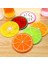 Carambola 9X9X0.3CM Meyve Şekli Silikon Kap Altlığı Kayma Yalıtım Pedi Bardak Mat Tutucu Turuncu/karpuz/limon Meyve Fincan Altlığı Yumuşak Pvc Ped (Yurt Dışından) 1