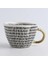 H-11.4x7.8cm 350-100ML Yaratıcı Amerikan Tarzı Seramik Kupalar Kahve Fincanları Öğleden Sonra Çayı Altın Inme Geometri Düzensiz Kahve Fincanı Italyan Espresso Kupa (Yurt Dışından) 1