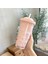 Pembe D 550ML 550ML Yeni Yaratıcı Gökkuşağı Plastik Su Bardağı Yüksek Kapasiteli Sen Serisi Çift Katmanlı Renkli Boncuklu Drinkware Kapaklı ve Pipetli (Yurt Dışından) 1
