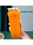 600 ml Turuncu 600 ml Protein Tozu Shaker Şişesi Ölçekli Taşınabilir Su Şişesi Protein Tozu Shaker Bardak Spor Salonu Ffitness Shaker Slushy Fincan (Yurt Dışından) 1