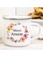 XH10043-A015WH-8 Fransız Teşekkürler Atsem Baskı Emaye Kupalar Yaratıcı Kahve Kupa Içecek Suyu Süt Bardak Okul Ev Kolu Drinkware Öğretmen Hediyeler (Yurt Dışından) 4