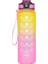 D-Sarı 800-1000ML 1 Litre Motivasyon Su Şişesi Saman Memesi ile Zaman Işaretleyici ile Spor Salonu Kamp Turu Için Sızdırmaz Spor Su Şişesi (Yurt Dışından) 1