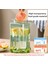 Yeşil 3.5l Buzdolabı Soğuk Su Şişesi Büyük Kapasiteli Su Isıtıcısı Musluklu Buzlu Içecek Dispenseri Mutfak Drinkware Meyve Suyu Kabı (Yurt Dışından) 5