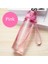 Pembe 400ML 400ML/560ML Su Şişesi Öğrenci Spor Su Bardağı Plastik Taşınabilir Su Deposu Çift Kupa Açık Seyahat Spor Su Şişesi (Yurt Dışından) 1