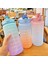 Mavi 650ML 2l 2l Su Şişesi Zaman Marker Kupası Büyük Kapasiteli Spor Su Şişesi Taşınabilir Plastik Bardaklar Anti-Damla Açık Drinkware Aksesuarları (Yurt Dışından) 5