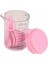 Pembe Ölçüm Kabı Konteyner Kaşık Seti 7 Adet Plastik Saklama ve Ölçüm Kiti Gıda Metrik Bardak Kaşık Taşınabilir Set Pişirme Aracı (Yurt Dışından) 4