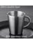 SLIVER-001 300ML 300ML Çift Katmanlı Su Bardağı Ev Yemek Drinkware Kupalar 304 Paslanmaz Çelik Bira Bardağı Altın Şerit Kahve Kulplu Kupalar Tazas (Yurt Dışından) 1