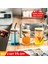 Pembe Kare 400-600 ml 1 Adet Cam Kapaklı Bardak ve Saman Içme Bardakları Bambu Kapaklı Cam Saman Renkli Saplı Süt Çay Kupaları Buzlu Kahve Fincanı (Yurt Dışından) 2