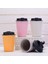 Bej Bambu 301-400 ml Yeniden Kullanılabilir Sızdırmaz Çift Duvar 350 ml 12 Oz Plastik Kahve Fincanı Seyahat Kahve Kupası (Yurt Dışından) 4