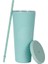 2-3 701-800ML 24OZ Çivili Mat Bardak Bardak, Kapaklı ve Pipetli, Bling Plastik Bardak, Çift Duvar Yalıtımlı, Tekrar Kullanılabilir Dokulu Venti Bardak (Yurt Dışından) 2