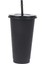 Siyah 710ML Pipetli Bardak 710ML Logolu Içecek Kapaklı Pipetli Kupalar Plastik Tumbler Mat Kahve Şişesi Kupası Food Grade Pp Plastik Pipetli (Yurt Dışından) 1