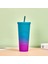 Lazer Turuncu 710ML Çift Duvar Dıy 710ML 24OZ Pastel Renkli Plastik Durian Tumbler Durian Pipetli ve Kapaklı Bardak No Logo Kapaklı ve Pipetli Bardak (Yurt Dışından) 2