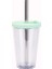 K 16OZ 16OZ Kabarcık Çay Samanı Tumbler Plastik Boba Kupası Çift Duvar Buzlu Kahve Fincanı Gelin Parti Için Temizle Pastel Renk Soğuk Bardak (Yurt Dışından) 1