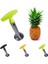 Siyah Paslanmaz Çelik Ananas Soyucu Kesici Meyve Bıçağı Dilimleme Spiral Ananas Kesme Makinesi Kullanımı Kolay Mutfak Pişirme Araçları (Yurt Dışından) 2