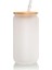 Buzlu 16OZ Süblimasyon 16OZ Şeffaf Cam Bardak Meyve Suyu Kutusu Bambu Kapaklı Kişiselleştirilmiş Kahve Kupa Plastik Saman Bardak Buzlu Su Bardağı (Yurt Dışından) 2