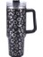 09 40 Oz Leopar Baskı Tarzı Araba Termos Kulplu Bardak Kahve Yalıtımlı Bardak Saman Paslanmaz Çelik Araba Termosları (Yurt Dışından) 4