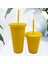 Açık Mor L Yeniden Kullanılabilir Içme Şişesi Su Pipetli Şişe Kahve Fincanı Süt Suyu Kupalar Su Bardakları Içme Bardağı Drinkware (Yurt Dışından) 1