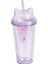 Şeffaf 420 ml Kedi Kulak Su Şişesi Kızlar Için Payetler ile Bpa Ücretsız Çift Duvar Bardak Saman ile Yeniden Kullanılabilir Smoothie Bardak Drinkware (Yurt Dışından) 1