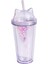 Şeffaf 420 ml Kedi Kulak Su Şişesi Kızlar Için Payetler ile Bpa Ücretsız Çift Duvar Bardak Saman ile Yeniden Kullanılabilir Smoothie Bardak Drinkware (Yurt Dışından) 5