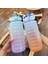 A-Yeşil 2.0l 2 Litre Su Şişesi Kızlar Için Botella De Agua Motivacional Gourde Spor Salonu Zaman Işaretleyici ile Taşınabilir Büyük Chaleira Pipetli (Yurt Dışından) 4