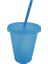 Açık Mavi 700 ml Payetli Glitter Saman Bardak Yeniden Kullanılabilir Gıda Sınıfı Hasır Kapaklı Kupalar Plastik Bardak Mat Kahve Suyu Süt Çay Içme Şişesi (Yurt Dışından) 1