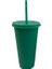 Yeşil L Saman Kapaklı Bardak Yeniden Kullanılabilir Içme Tumbler Pp Noel Şenlikli Düz Renk Içme Drinkware Ev Için (Yurt Dışından) 1