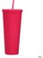Gül Kırmızı Taşınabilir Süt Çay Kahve Süblimasyon Sippy Elmas Tumbler Çift Duvar Plastik Kupa Bardak Girdaplı Saman ve Kapaklı (Yurt Dışından) 1