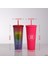 Gül Kırmızı Taşınabilir Süt Çay Kahve Süblimasyon Sippy Elmas Tumbler Çift Duvar Plastik Kupa Bardak Girdaplı Saman ve Kapaklı (Yurt Dışından) 5