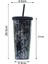 Kırmızı 710 ml Çift Katmanlar Soğuk Içecek Bardağı Saman Bardak Bpa Ücretsiz Glitter Su Şişesi Çay Bardağı Kahve Kupa Bardak Rahat Içme Bardağı (Yurt Dışından) 4