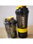 Sarı 501-600 ml Protein Shaker Spor Salonu Bölmeli ve Sallama Topu Su Şişesi Mikser Fincan Karıştırma Kupa Spor Vücut Geliştirme Beslenme 550 ml Yeni (Yurt Dışından) 1